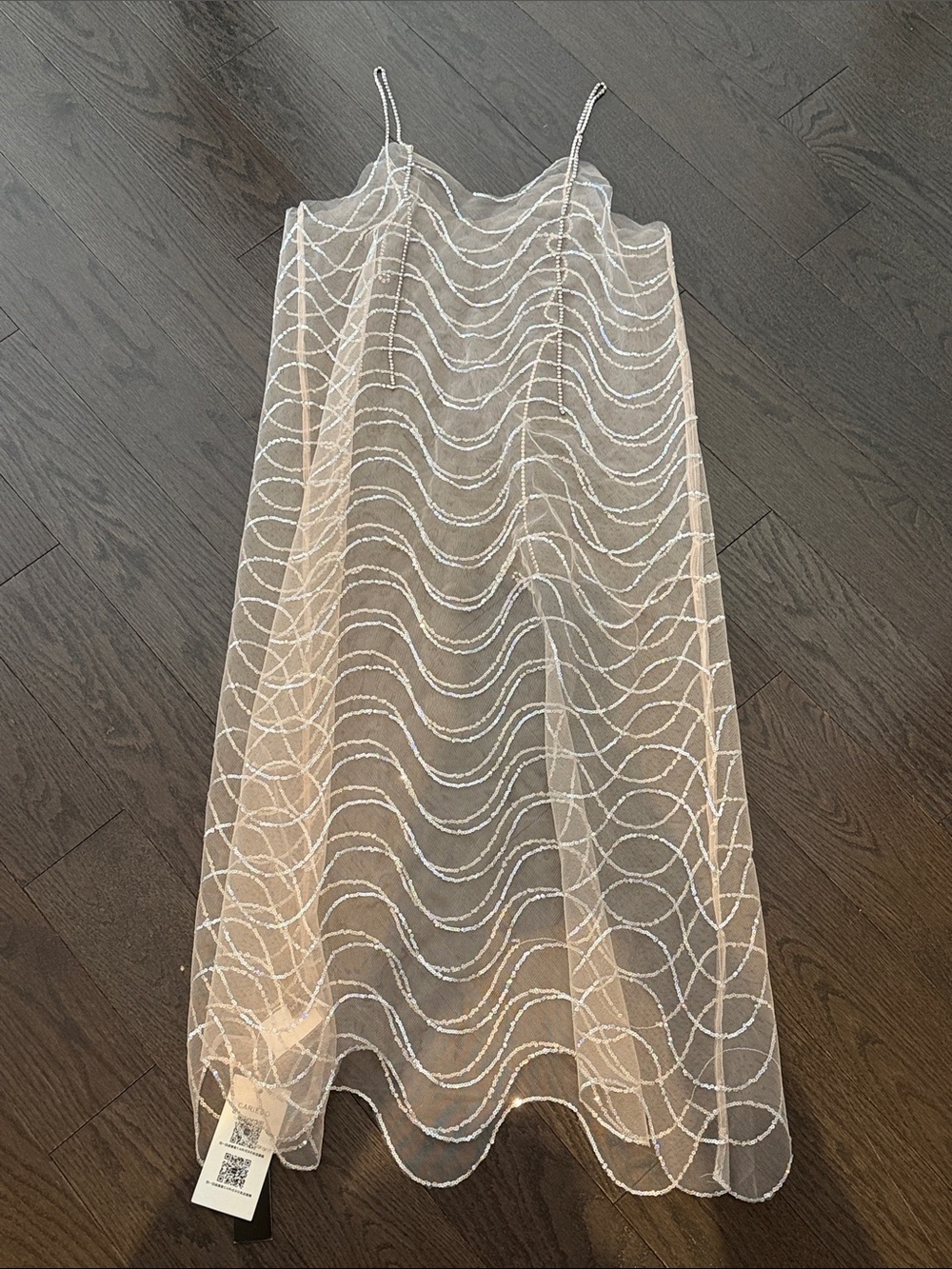 Cariedo mesh sequin rhinestone dress Small BNWT